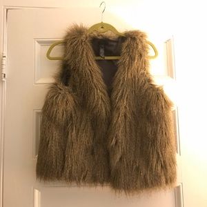 Jcrew faux fur vest